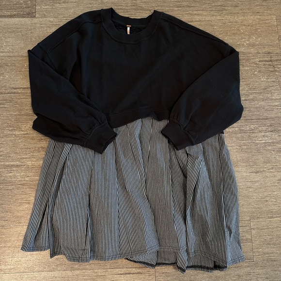 Free People Eleanor Striped Sweatshirt Dress - Picture 2 of 6